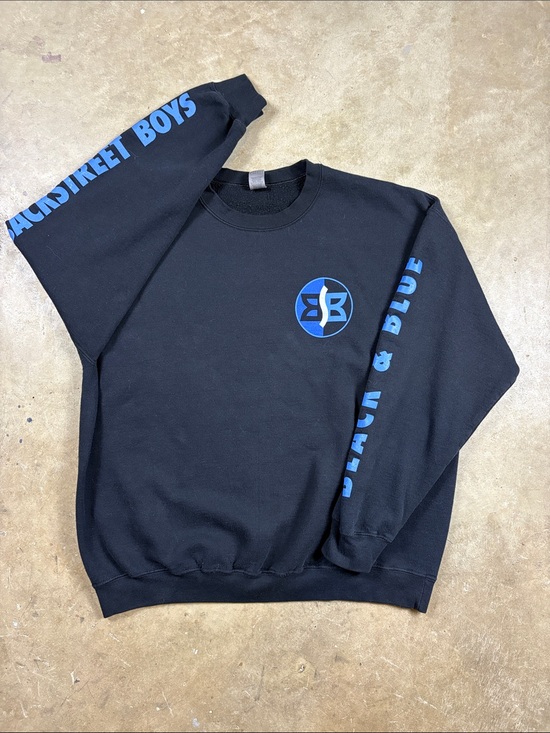 Backstreet Boys Other - Vintage Y2K Backstreet Boys Black & Blue Crewneck Sweatshirt - Men’s XL